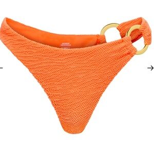 Monday Swimwear Bronte Bottom summer peach crinkle sz p NWT